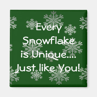 Silver Snowflakes - individuelles Wintermagnet Magnet