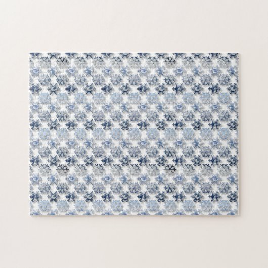Silver Snowflakes Jigsaw Puzzle (Horizontal)