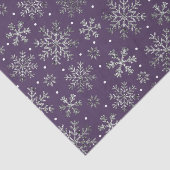 Silver Snowflakes Lila Muster Seidenpapier (Ausschnitt)