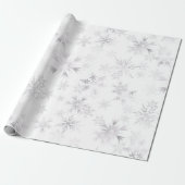 Silver Snowflakes Moderner Weihnachtsfeiertag Geschenkpapier (Ungerollt)
