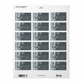 Silver Snowflakes Ornamente Weihnachten Adressaufkleber (Vorne)