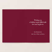 Silver Snowflakes Strip Christmas Foil Card Folienkarte (Innenseite)