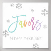 Silver Snowflakes und Rainbow Chvor Zeichen Poster (Vorne)