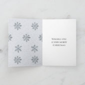 Silver Snowflakes Warme Wünsche Kakao Weihnachten Karte (Innenseite)