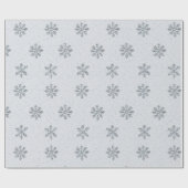 Silver Snowflakes Weihnachten Geschenkpapier (Flach)