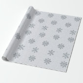 Silver Snowflakes Weihnachten Geschenkpapier (Ungerollt)