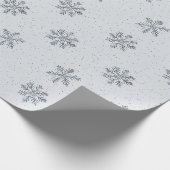 Silver Snowflakes Weihnachten Geschenkpapier (Ecke)