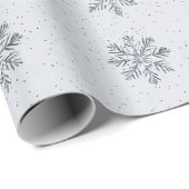 Silver Snowflakes Weihnachten Geschenkpapier (Rolleneckpunkt)