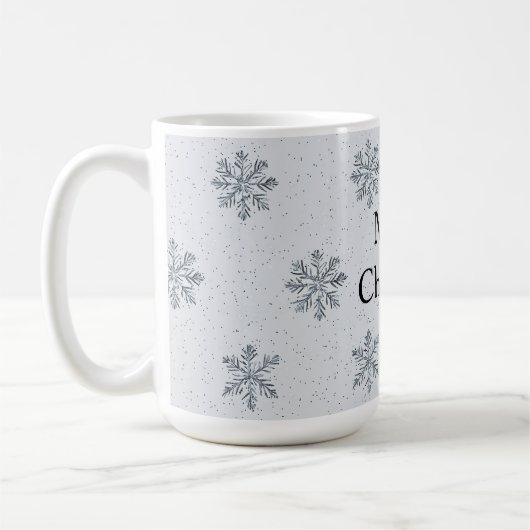 Silver Snowflakes Weihnachten Kaffeetasse (Links)