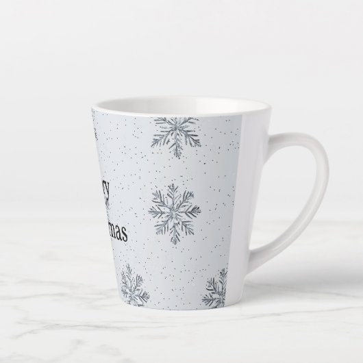 Silver Snowflakes Weihnachten Milchtasse (Rechts)