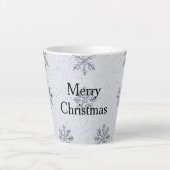 Silver Snowflakes Weihnachten Milchtasse (Vorderseite)