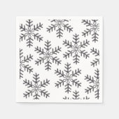 Silver Snowflakes Weihnachten Napkins Serviette (Vorderseite)