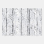 Silver Snowflakes Weihnachtsbaumzweige Geschenkpapier Set (Vorderseite 3)
