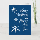 Silver Snowflakes Weihnachtsfest Neues Jahr Blau (Vorderseite)