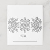 Silver Snowflakes Winter 16 . Geburtstag Platzkarte (Außenseite Aufgefaltet)