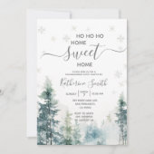 Silver Snowflakes Winterhäuserwärmung Party Einladung (Vorderseite)