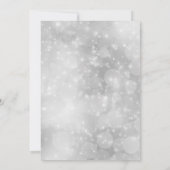 Silver Snowman & Gold Glitzer Weihnachten Einladung (Rückseite)