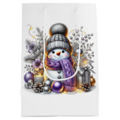 Silver Snowman Mittlere Geschenktüte (Rückseite)
