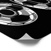 Silver Soccer Pattern Number 60 Jersey Player Unif Poster (Ecke)