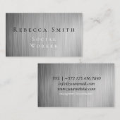 Silver Social Worker Visitenkarte (Vorne/Hinten)
