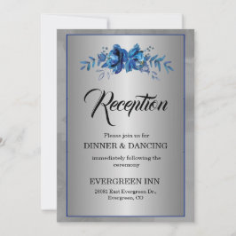 Silver Soirée Blooming Blue Affair Empfang Einladung