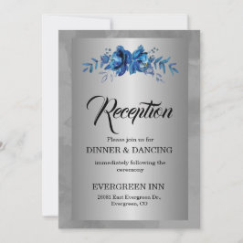 Silver Soirée: Ein blühender blauer Empfang Einladung