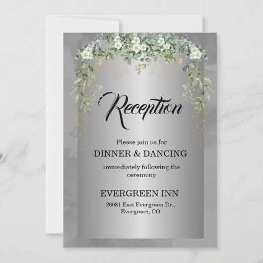 Silver Soirée: Eine blühende blaue Affäre - Einlad Einladung (Vorderseite)