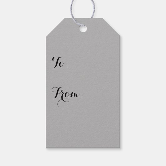 Silver Solid Color Geschenkanhänger (Vorderseite)