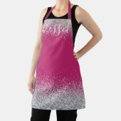 Silver & Sorbet Pink Glam Glitzer & Gesegnete Schü Schürze (InSitu)