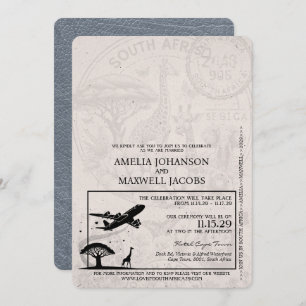 Silver South Africa Pass Einladung zur Hochzeit