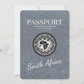 Silver South Africa Passport Save The Date (Vorderseite)