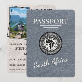 Silver South Africa Passport Save The Date