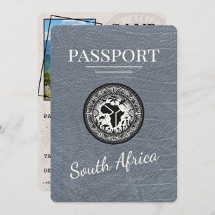 Silver South Africa Passport Save The Date