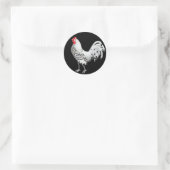Silver Spangled Hamburg Rooster Sticker (Tasche)