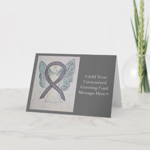 Silver Sparkle Awareness Ribbon Angel Cards Karte