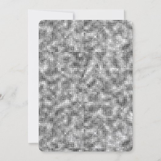 Silver Sparkle Brautparty Einladung (Rückseite)