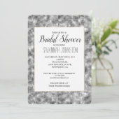 Silver Sparkle Brautparty Einladung (Stehend Vorderseite)