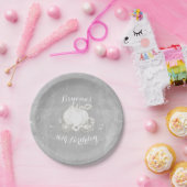 Silver Sparkle Carriage Elegantes Aschenputtel Par Pappteller (Party)