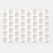 Silver Sparkle Christmas Ornament with Pretty Bow Geschenkpapier Set (Vorderseite 3)