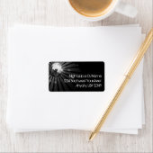 Silver Sparkle Disco Ball Party Adressaufkleber (Insitu)