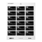 Silver Sparkle Disco Ball Party Adressaufkleber (Vorne)