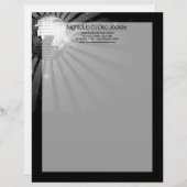 Silver Sparkle Disco Ball Party Briefbogen (Vorne/Hinten)