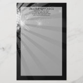 Silver Sparkle Disco Ball Party Briefpapier (Vorderseite)