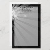 Silver Sparkle Disco Ball Party Briefpapier (Vorne/Hinten)