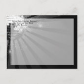 Silver Sparkle Disco Ball Party Einladungspostkarte (Rückseite)