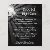 Silver Sparkle Disco Ball Party Flyer (Vorne)
