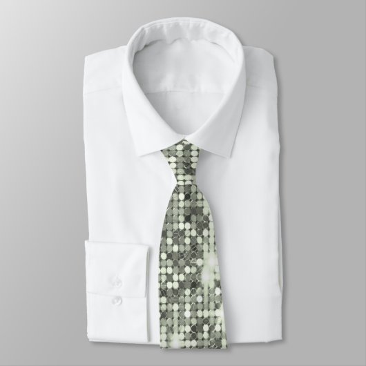 Silver Sparkle Disco Sequel Neck Tie Krawatte (Gebunden)