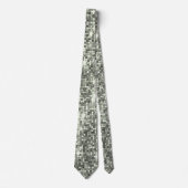 Silver Sparkle Disco Sequel Neck Tie Krawatte (Vorderseite)