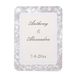 Silver Sparkle Flexible Foto Magnet