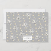 Silver Sparkle Frohe Weihnachtskarte Einladung (Rückseite)